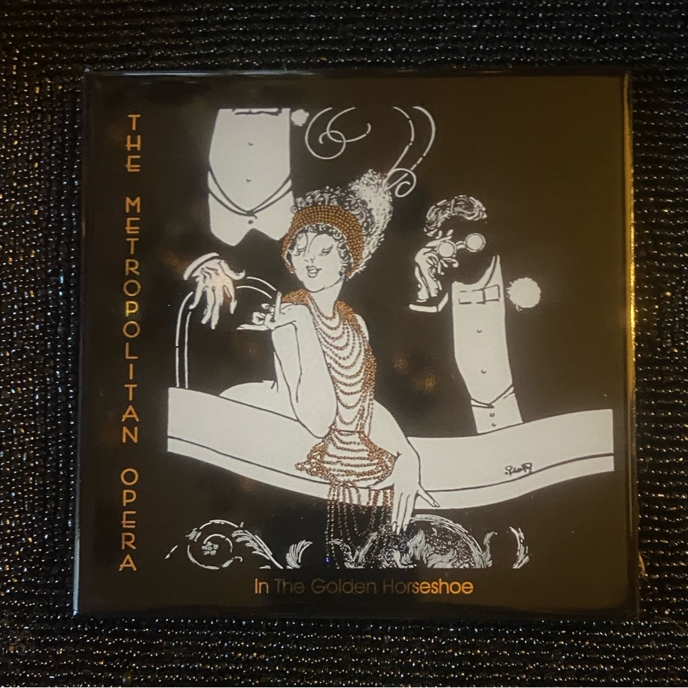 The metropolitan opera ' Ceramic Art Tile - Black & Gold